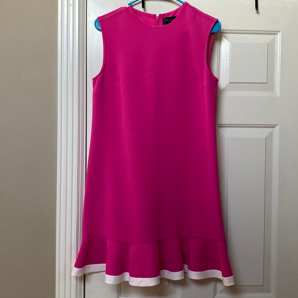 Victoria Beckham pink and white dress